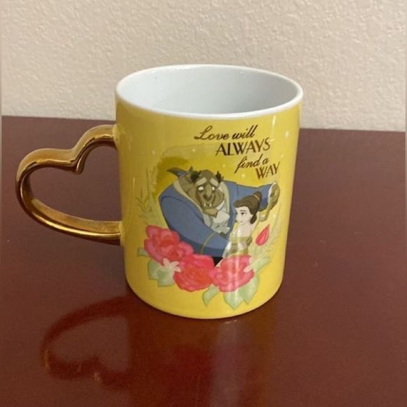 Disney Beauty & the Beast “Love Will Always Find The Way” Cup with Heart Handle - Picture 7 of 7